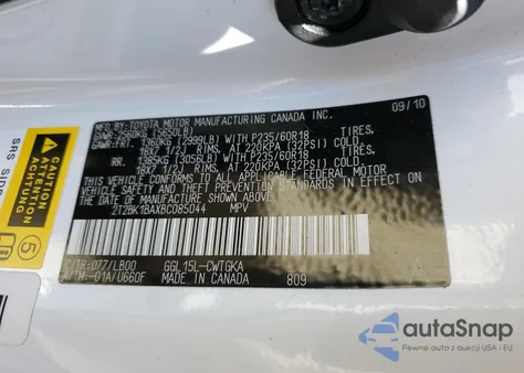 2011 Lexus Rx 350 from USA, damaged, VIN 2T2BK1BAXBC085044